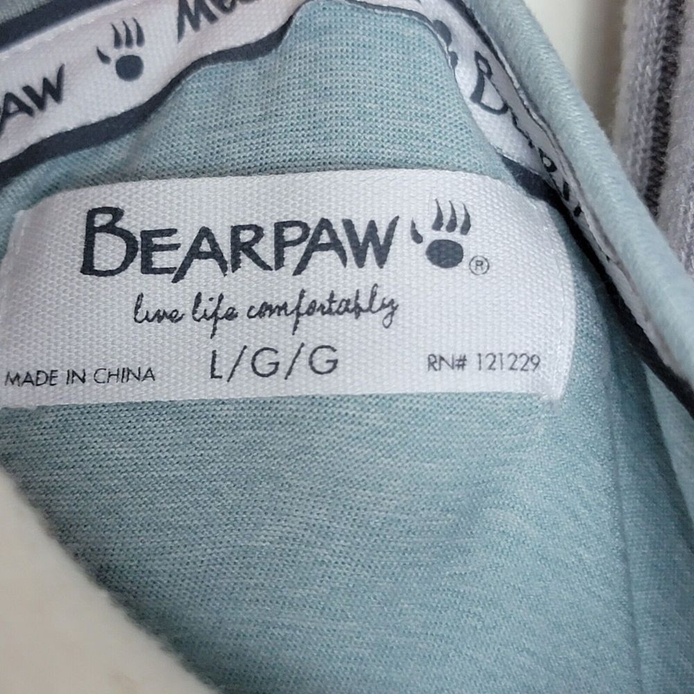 Bearpaw‎ 2 Piece Pajamas Large Green Gray Women's NWT - Picture 4 of 11